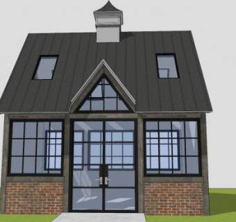 阳光房小屋住宅SU模型下载_sketchup草图大师SKP模型