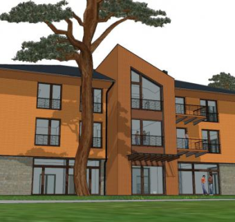 三层住宅建筑别墅房子SU模型下载_sketchup草图大师SKP模型