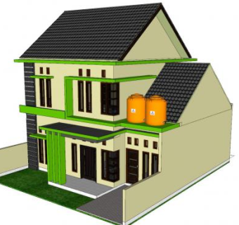 新农村别墅住宅建筑楼房SU模型下载_sketchup草图大师SKP模型