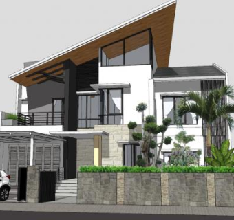 私人别墅住宅精美建筑SU模型