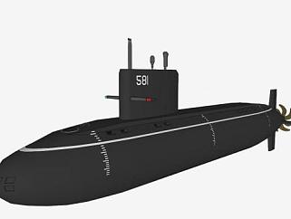 基洛级潜艇潜水<em>艇</em>SU模型_su模型下载 草图大师模型_SKP...