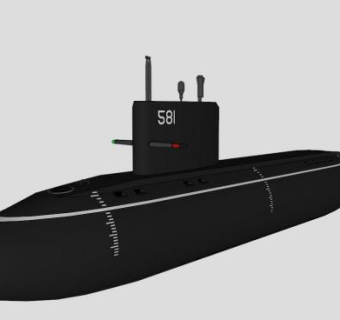 基洛级潜艇潜水艇SU模型_su模型下载 草图大师模型_SKP模型
