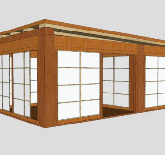 日式茶馆茶坊SU模型下载_sketchup草图大师SKP模型