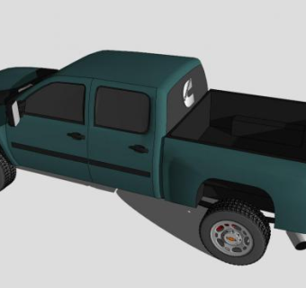 雪佛兰皮卡车SU模型_su模型下载 草图大师模型_SKP模型