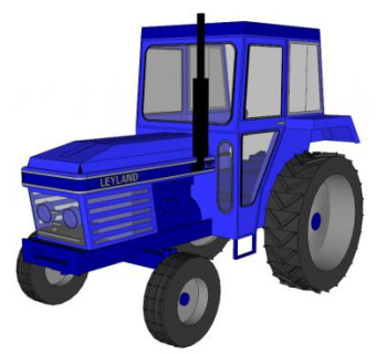 农用拖拉机SU模型_su模型下载 草图大师模型_SKP模型