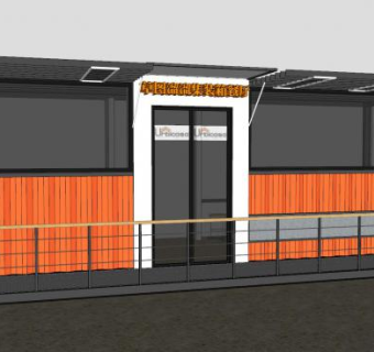 集装箱餐厅SU模型下载_sketchup草图大师SKP模型