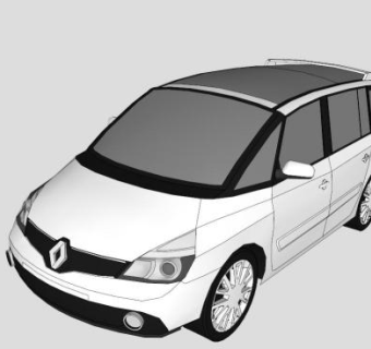 雷诺小汽车模型设计SKP_su模型下载 草图大师模型_SKP模型