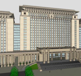 行政办公楼建筑sketchup模型下载_sketchup草图大师SKP模型