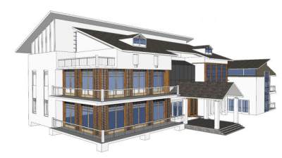 中式会所建筑模型SU模型下载_sketchup草图大师SKP模型