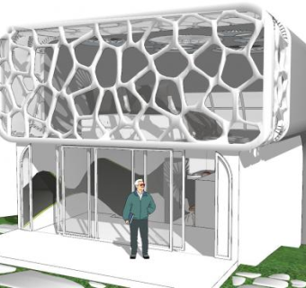 创意建筑售楼部售楼处SU模型下载_sketchup草图大师SKP模型