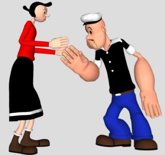 大力水手人物SU模型下载_sketchup草图大师SKP模型