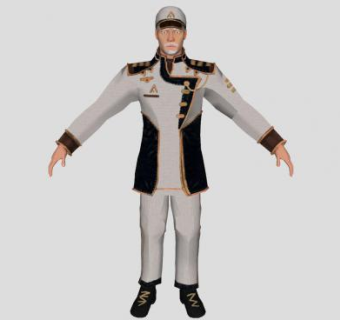 五星上将人物SU模型下载_sketchup草图大师SKP模型