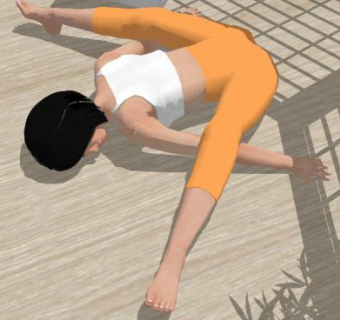 瑜伽女子人物SU模型下载_sketchup草图大师SKP模型