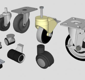 滑轮组件SU模型下载_sketchup草图大师SKP模型