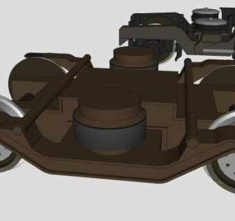 轨道车辆转向架SU模型下载_sketchup草图大师SKP模型