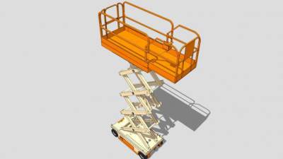 剪叉式升降机SU模型下载_sketchup草图大师SKP模型