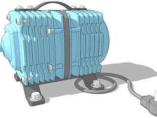 <em>空气</em>压缩泵设备SU模型下载_sketchup草图大师SKP模型