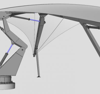 机械遮阳棚SU模型下载_sketchup草图大师SKP模型