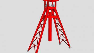 立井设备SU模型下载_sketchup草图大师SKP模型