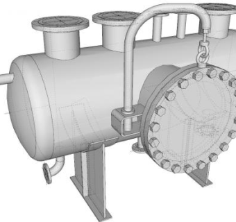 酸性气体收集器SU模型下载_sketchup草图大师SKP模型