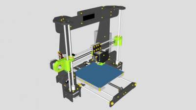 工业打印机SU模型下载_sketchup草图大师SKP模型