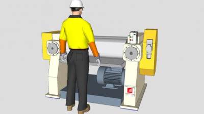 橡胶机械设备SU模型下载_sketchup草图大师SKP模型