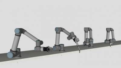 工厂的机器手臂SU模型下载_sketchup草图大师SKP模型