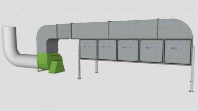 烟尘过滤器设备SU模型下载_sketchup草图大师SKP模型