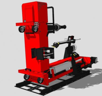 移动式轮胎拆装机设备SU模型下载_sketchup草图大师SKP模型