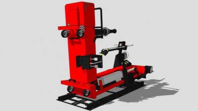 移动式轮胎拆装机设备SU模型下载_sketchup草图大师SKP模型