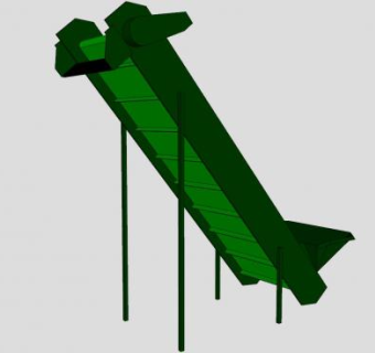 带式输送机SU模型下载_sketchup草图大师SKP模型