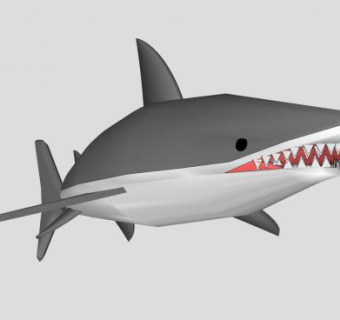小鲨鱼动物SU模型下载_sketchup草图大师SKP模型