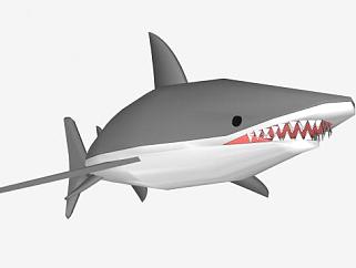 小鲨鱼动物SU模型下载_sketchup草图大师SKP模型
