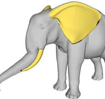 大象工艺品小雕塑SU模型下载_sketchup草图大师SKP模型
