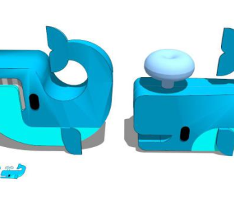 鲸鱼玩具雕塑SU模型下载_sketchup草图大师SKP模型