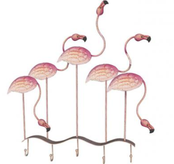 2D火烈鸟装饰衣钩排SU模型下载_sketchup草图大师SKP模型