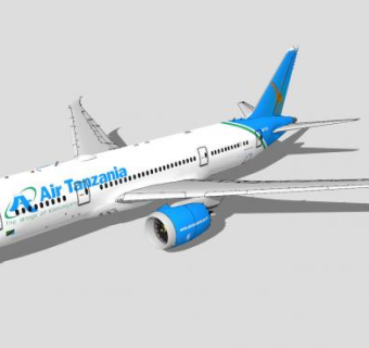 波音787飞机客机SU模型下载_sketchup草图大师SKP模型