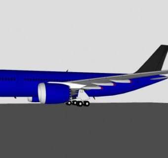 空客飞机航班客机SU模型下载_sketchup草图大师SKP模型