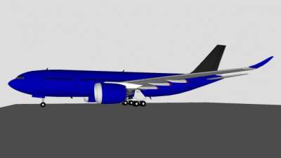 空客飞机航班客机SU模型下载_sketchup草图大师SKP模型