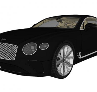 宾利欧陆GT豪华轿车SU模型下载_sketchup草图大师SKP模型