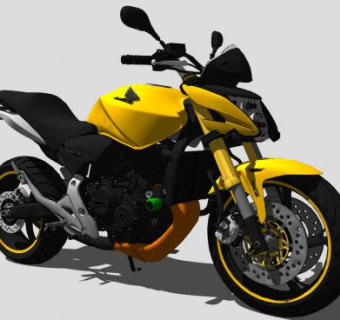 本田动力机车摩托车SU模型下载_sketchup草图大师SKP模型