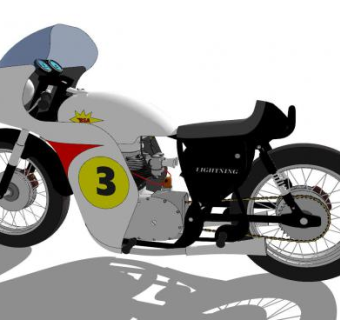 比赛的摩托车SU模型下载_sketchup草图大师SKP模型