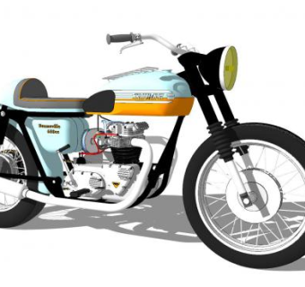 交通工具摩托车SU模型下载_sketchup草图大师SKP模型