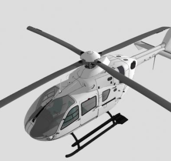 EC-135轻型双发多用途直升飞机SU模型下载_sketchup草图大师SKP模型
