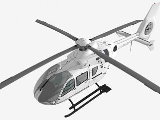 EC-135轻型双发多用途直升飞机SU模型下载_sketchup草图大师SKP模型