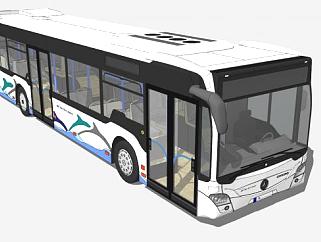 <em>公交</em>巴士车SU模型下载_sketchup草图大师SKP模型
