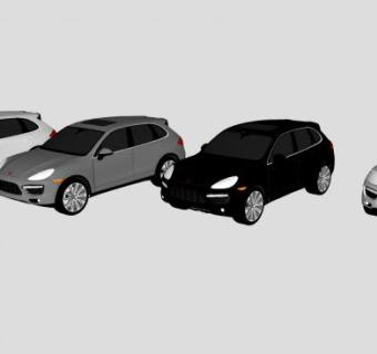 保时捷SUV汽车SU模型下载_sketchup草图大师SKP模型