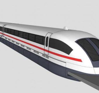 高铁动车火车SU模型下载_sketchup草图大师SKP模型