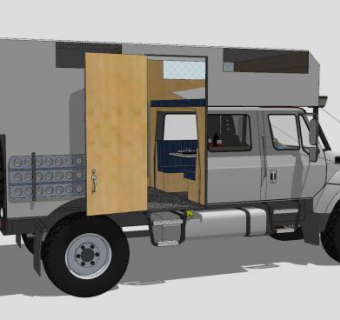 小型房车SU模型下载_sketchup草图大师SKP模型