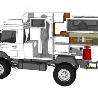 旅行房车内部结构SU模型下载_sketchup草图大师SKP模型